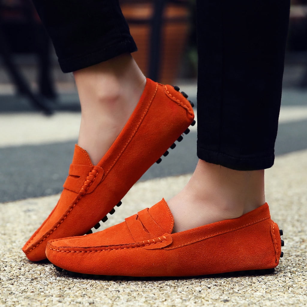 Holiday Clearance Summer Men s Slip On Peas Shoes Suede Comfortable Casual Breathable Shoes