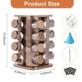 thumbnail image 2 of Rotating Spice Rack, 16-Jar Seasoning Organizer with Funnel & Labels, Kitchen Storage Rack for Countertop, Cabinet, Pantry, 2 of 6