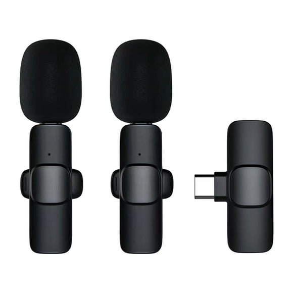 EGNMCR Wireless Lavalier Microphone For For, Plug-Play Wireless Microphone For Recording, Live Streaming, Auto Sync Noise Reduction Microphone Microphone