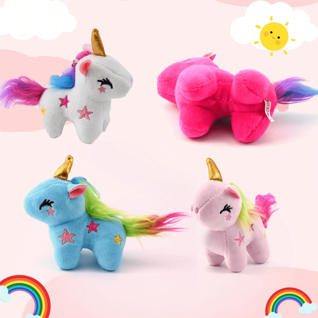 DOLIZU Unicorn Stuffed Animal 6.3'' Cute Soft Unicorn Plush Toy, Cute Unicorn Plush Charm.
