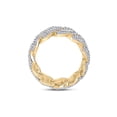 thumbnail image 4 of 10kt Yellow Gold Mens Baguette Diamond Cuban Link Band Ring 2-1/3 Cttw, 4 of 4
