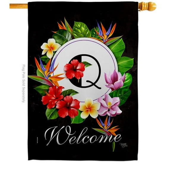 Breeze Decor H130277-BO Tropical Q Summertime 28 x 40 in. Double-Sided Decorative Vertical House Flags for Decoration Banner Garden Yard Gift