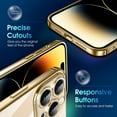 thumbnail image 4 of Crystal Clear Case for iPhone 14 Pro, [Not Yellowing] [Camera Protection] [Military Grade Drop Tested] Transparent Shockproof Protective Phone Case Soft Silicone Slim Cover, 6.1 inch, Gold, 4 of 8