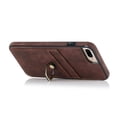 thumbnail image 6 of Slim PU Leather Case for iPhone 8 Plus / iPhone 7 Plus, Soft TPU Bumper Non-Slip Shockproof Phone Case with Kickstand Ring Holder Card Slots Cover for iPhone 8 Plus / iPhone 7 Plus 5.5 Inch,Coffee, 6 of 16