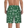 thumbnail image 3 of KLL Christmas Pattern At Buffalo Plaid Men's Casual Summer Beach Shorts Hawaiian Shorts with Pockets-3X-Large, 3 of 5