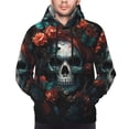 thumbnail image 2 of Bingfone Butterfly Flower Skull Men's Drawstring Hoodie Long Sleeve Pocket Sweatshirts-XX-Large, 2 of 6