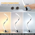 thumbnail image 4 of lámpara de noche LED regulable, lámpara de mesa táctil (blanco cálido/blanco/neutro), LED moderna con 3 niveles de brillo, lámpara decorativa para dormitorio, estudio, 4 of 5