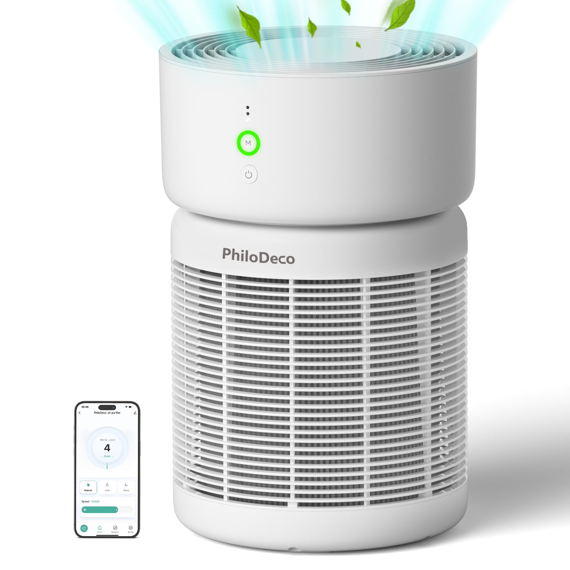 AirDoctor 5500i Smart Air Purifier – For Large Rooms Up To 2086 Sq Ft, UltraHEPA & Carbon Filters