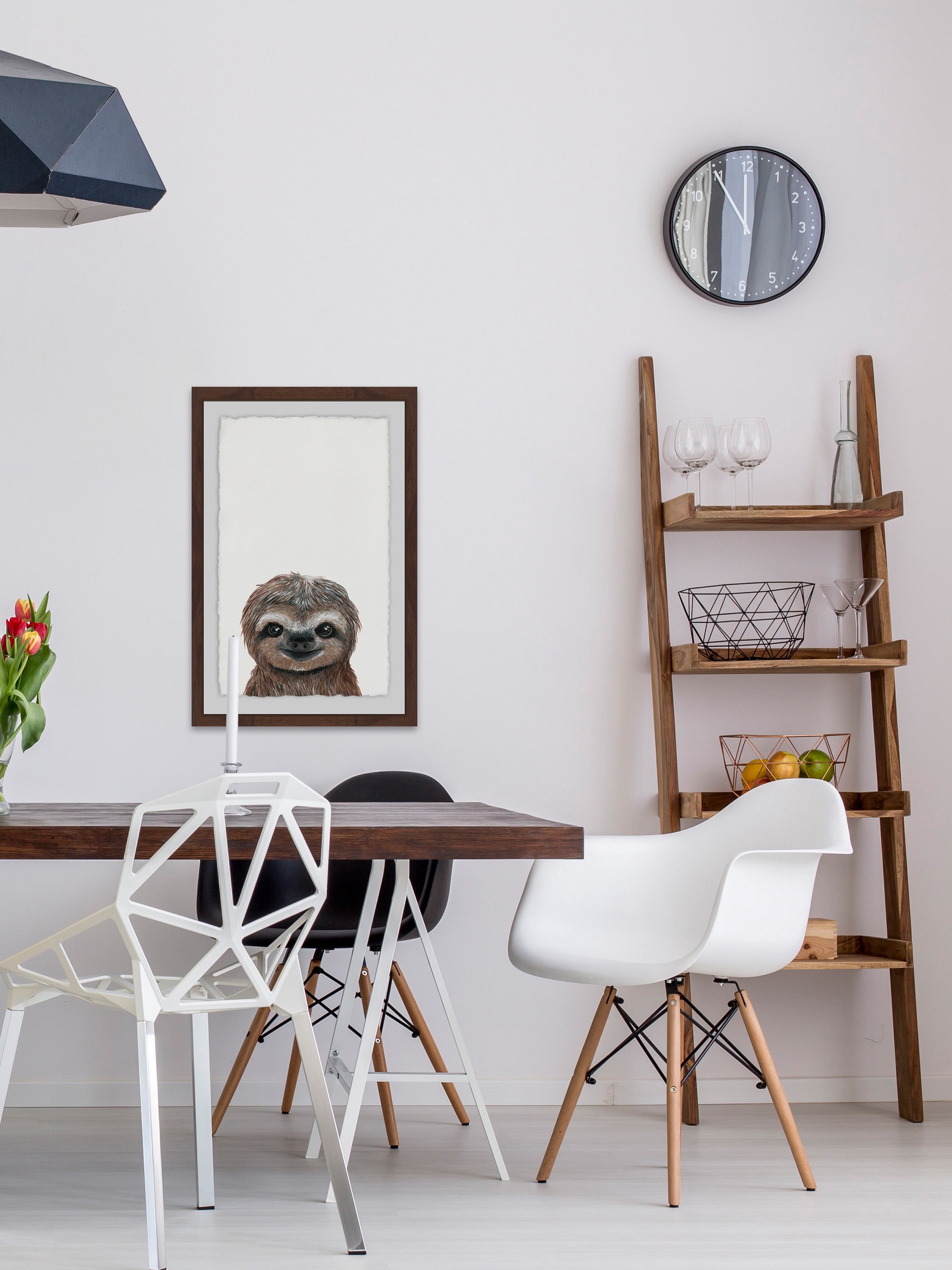 Cheerful Sloth II Framed Painting Print