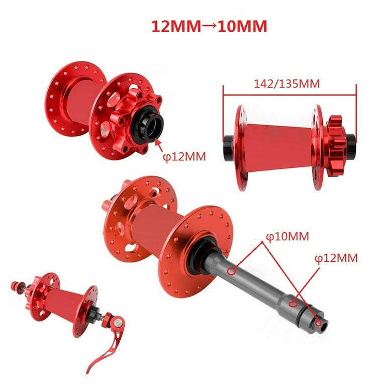 QR Bike Adapter Thru Axle Hub 12mm to 10mm 135mm 142mm 148mm
