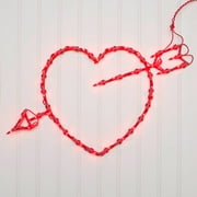 See All Holiday & Seasonal Items Window Decoration Lighted Heart With Arrow 35 Lights 11 in Plug-in