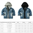 thumbnail image 6 of FYMNSI Toddler Fall Jacket Baby Jean Jacket Boys Girls Denim Jacket Cowboy Outerwear Shacket for Kids 6-12 Months Blue Black Hooded, 6 of 8