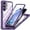 Purple, variant on Dteck Full Body Case with Camera Lens Protector for Samsung Galaxy S24,Magnetic TPU Case Built-in Screen Protector Compatible with MagSafe Shockproof Cover,Black