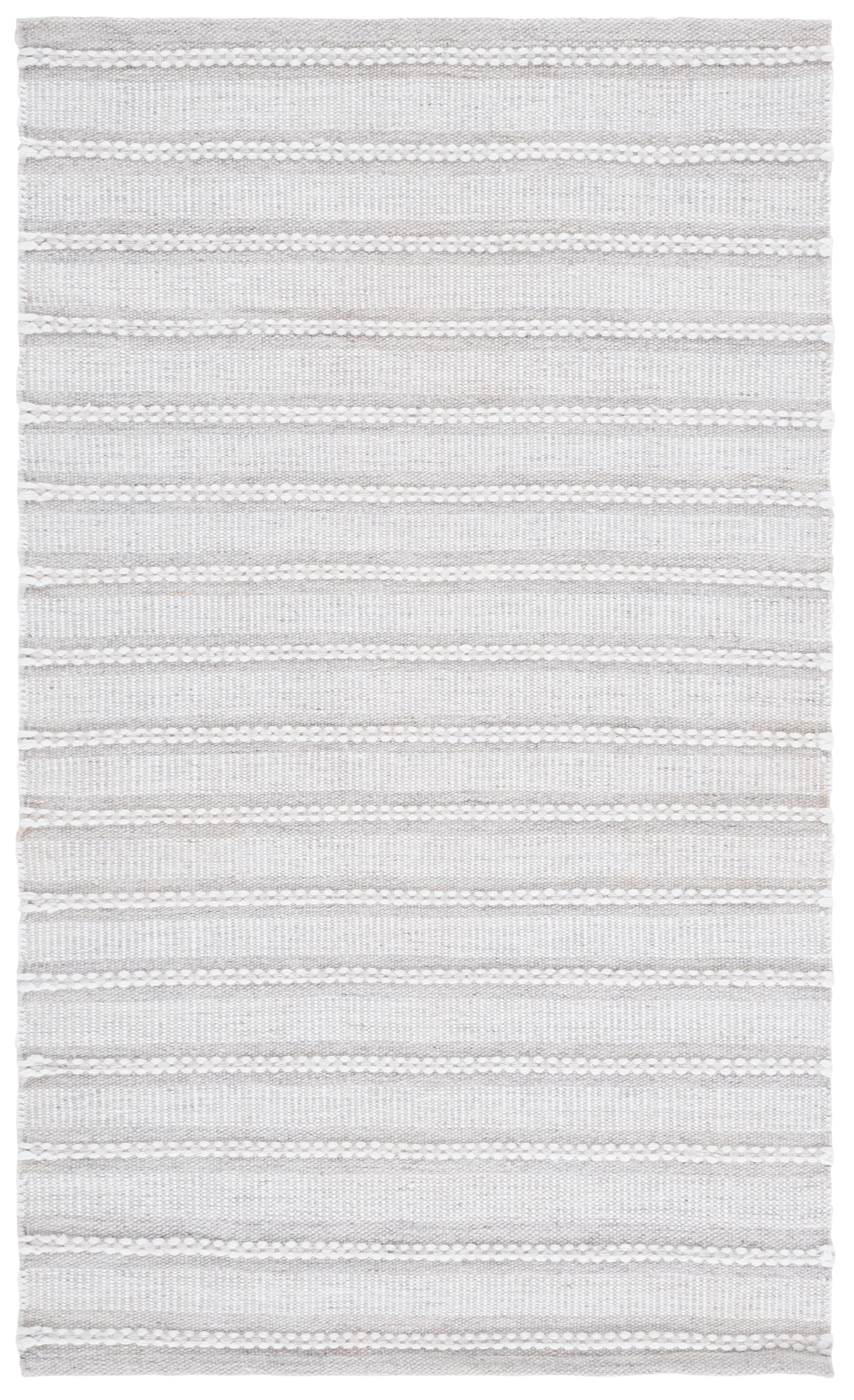 Safavieh Kilim Mayra Striped Polyester Area Rug, Light Gray/Ivory, 3' x 5'