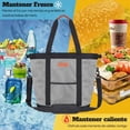 thumbnail image 3 of Bolsa Hielera Termica Grande, Refrigerador Suave Plegable con Correa para el Hombro, Hielera Portatil A prueba de fugas Aislada Reutilizable para Playa, Viajes, Compras, Camping, 3 of 4