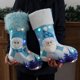thumbnail image 5 of Paquete de 4 medias navideñas, medias navideñas grandes de 18' con luces LED, juego de medias para niños para Navidad, 5 of 5