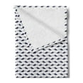 thumbnail image 2 of Anchor Soft Flannel Fleece Blanket, Aquatic Pattern with Sharks and Anchors Contemporary Classical Modern Fish Animal, Cozy Plush for Indoor and Outdoor Use, 60" x 80", Indigo White, by Ambesonne, 2 of 5
