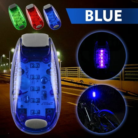 Cycling Safety Lighting Clip on Bicycle Bike Flashing Strobe Lights High Visibility,iClover LED Warning Light for Running Jogging Walking Cycling Best Reflective Gear for Kids Dogs Blue (Best Bike Safety Lights)