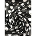 thumbnail image 3 of Quarter size polka dots on silky satin charmeuse, 60" wide, sells by the yard, White Dotds/Black, 3 of 4