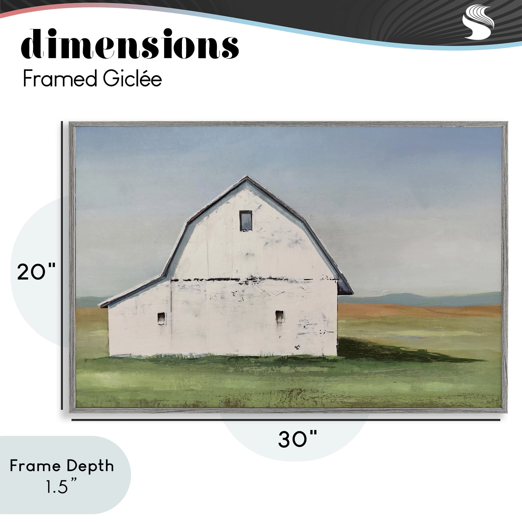 Stupell Industries Weathered and Wise Barn Gray Framed Giclee Art, design by Max Maxx