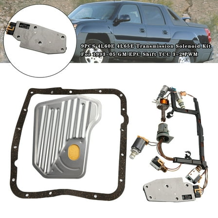 Restored 9PCS 4L60E 4L65E Transmission Solenoid Kit For 1993-05 GM EPC Shift TCC 3-2 PWM (Refurbished)