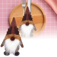 thumbnail image 1 of Festive Christmas Santa Snowman Silverware Holders Utensil Pockets Napkin Rings For Holiday Dinner Party Table Setting, 1 of 6