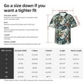 thumbnail image 5 of Pofeuu Hawaiian Style Print Hawaiian Shirt for Men Sleeves Casual Button Down Summer Beach Dress Shirts T-Shirts,Medium, 5 of 7