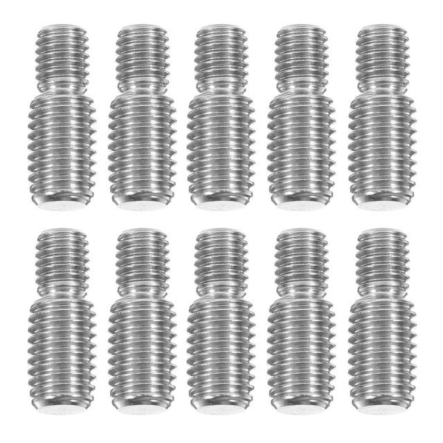 10 Pcs Boulons Filetés à Double Extrémité en Acier Inoxydable Boulons en Acier Inoxydable Adaptateurs de Réducteur de Filetage pour Quincaillerie de Fixation de Meubles M8x10 à M10x15