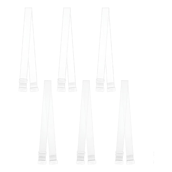 TELOLY Clear Bra Straps, 3-Pairs Invisible Non-Slip Adjustable Bra Straps for Strapless Bra - 1.5CM