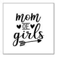 thumbnail image 1 of DistinctInk Custom Bumper Sticker - 3" x 3" Decorative Decal - White Background - Mom of Girls, 1 of 2
