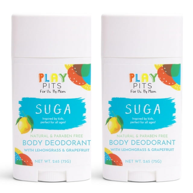 Desodorante Play Pits Natural Kids para todo el cuerpo con aroma a azúcar, 75 ml