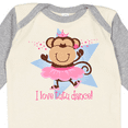 thumbnail image 4 of Inktastic Monkey Love Tutu Dance Girls Long Sleeve Baby Bodysuit, 4 of 5