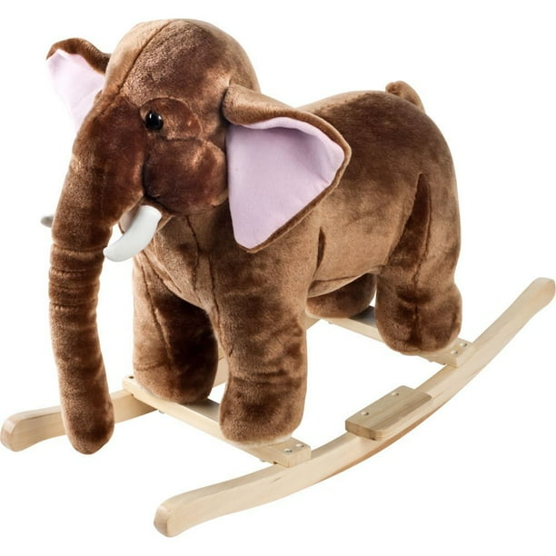 Plush Rocking Mo Mammoth With Sounds - Brown, Mammoth/elephant sounds By Happy Trails - Walmart