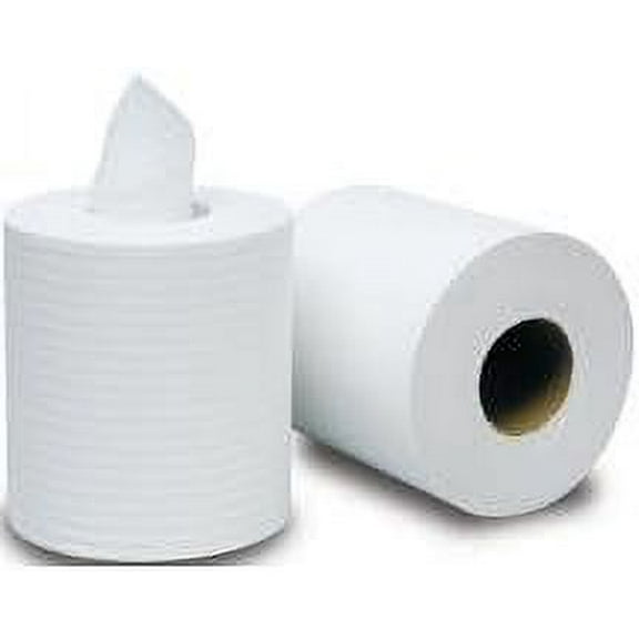 Lavex Janitorial 2-Ply White Center Pull Economy Paper Towel 600' Roll - 6 / Case