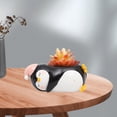 thumbnail image 2 of Succulent Pots, Cartoon Animal Planter Pot with Drainage and , Small Penguin, 2 of 8