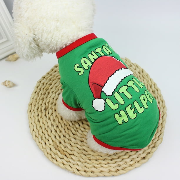 Happy Date Christmas Dog Fleece Vest Xmas Dog Hoodie Elves Sweater