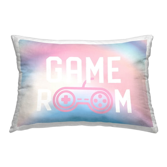 Stupell Industries Pastel Game Room Sign Decorative Printed Throw Pillow Design by Lux   Me Designs