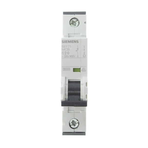 Siemens 5SY7-120-7 Miniature Circuit Breaker, 1-Pole, 230/400-Volt, 20-Amp