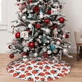 thumbnail image 5 of Sikiie Red Ladybugs 30-48 inches {designName} Print Christmas Tree Skirt Snowman Xmas Tree Skirt with Edge Christmas Decorations for Holiday Party-36", 5 of 7