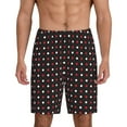 thumbnail image 2 of Daiia Red and white polka dots Mens Woven Stretch Pajama Short,Short Pajama Pants-Medium, 2 of 9