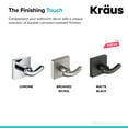 thumbnail image 5 of Kraus Bathroom Double Towel Hooks, Matte Black, 5 of 8