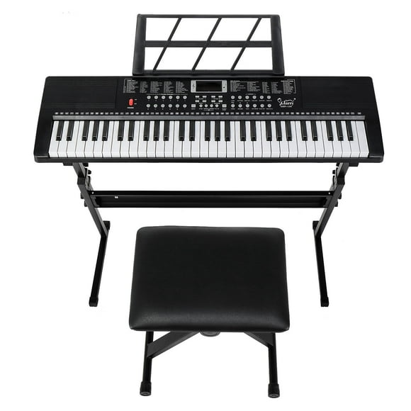 Zimtown Portable 61 Keys Electronic Keyboard Piano Set with Speakers, Stand, Bench