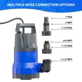 thumbnail image 5 of Water Pump 1/2HP Submersible Sump Pump 3000GPH Portable Electric Water Pump Utility Pump for Pool Draining Flood Basement Hot Tub Pond, 5 of 9