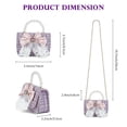 thumbnail image 4 of URSOFINE Bow & Pearl Mini Handbag - Crossbody Purse with Detachable Chain for Parties & Daily Use, 4 of 8