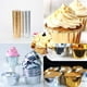 thumbnail image 5 of Taza desechable para hornear pasteles a prueba de aceite, doble cara, oro + plata (50 piezas) Ormromra LL-2030, 5 of 7