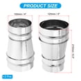 thumbnail image 2 of Unique Bargains 5 Inch to 4 Inch Round Duct Reducer, Galvanized Steel Adapter Pipe Fitting, Silver Tone, 2 of 5