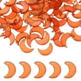 thumbnail image 1 of Uxcell 100 Pcs Encanto de Cristal, Cuentas de Cristal en Forma de Luna con Papel de Oro para Hacer Joyería, Pulsera, Collar, Arete, Manualidades DIY, Naranja, 1 of 7