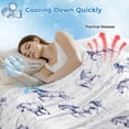 thumbnail image 3 of Blue Horse Cooling Blanket, Lightweight Breathable Summer Throw Blanket with Double Sided Cold Effect, Watercolor Vintage Animals Picnic Beach Blankets Bed Sheet for Hot Sleepers 30"x40", 3 of 8