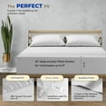 thumbnail image 4 of THREAD SPREAD 100% Egyptian Cotton Sheets California King Size - 1000 High Thread Count, Luxury 5-Star Hotel 4 PC Sateen Weave Cal King Sheets, Extra Long Staple 16" Deep Pocket Bed Sheet Set - Silve, 4 of 7