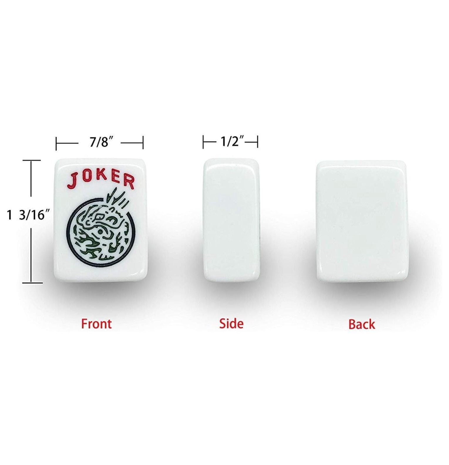 American Mahjong Set - Black Soft Bag - 166 White Engraved Tiles, 4 All-in-One Rack/Pushers Western Mah Jongg Game Set